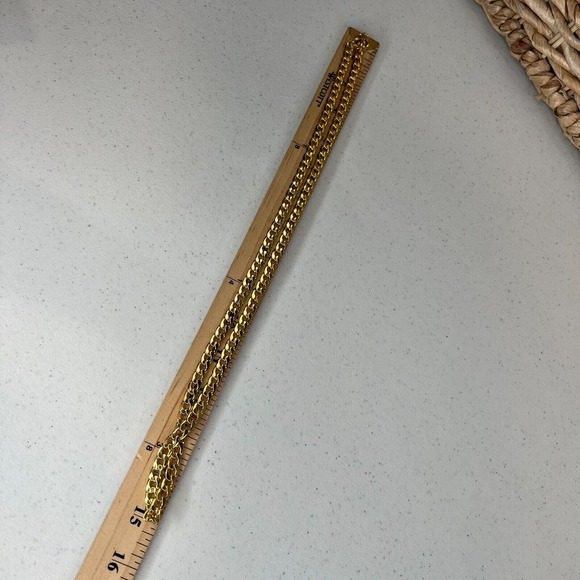 Gold Tone Plated‎ Cuban Chain Link Necklace - Picture 5 of 6